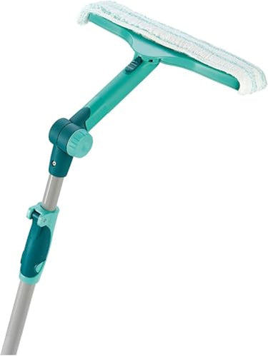 Leifheit Fensterwischer Window und Frame Cleaner Telescope 200 cm, Abzieher mit Rundum-Bezug reinigt und trocknet, Scheibenabzieher mit Teleskopstiel und Click-System im Sale